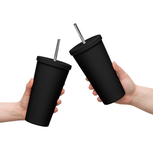 Daily Dose Coffees Insulated tumbler with a straw
